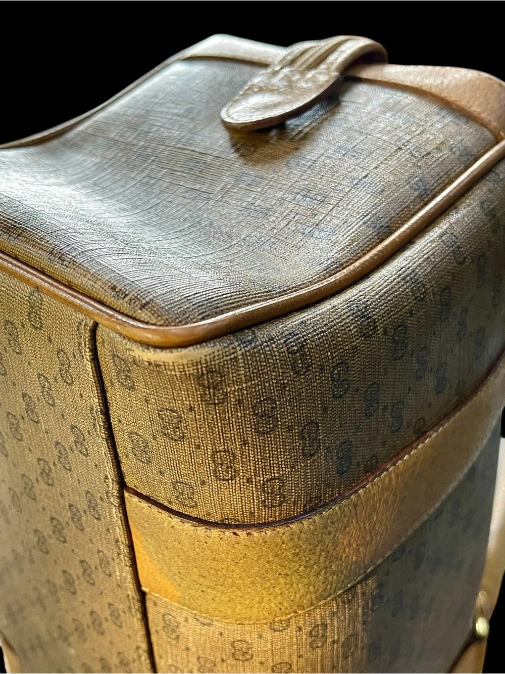 Vintage 1980s Gucci Micro GG Monogram Boston Satchel Bag - Picture 10 of 16